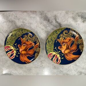 Williams Sonoma (2) Raj Thai Palace goldfish salad plates